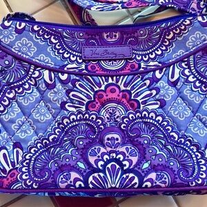 Vera Bradley Purple and Blue Paisley Crossbody Bag